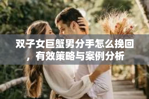双子女巨蟹男分手怎么挽回，有效策略与案例分析