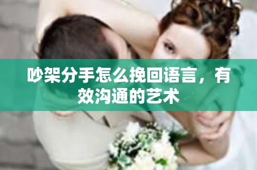 吵架分手怎么挽回语言，有效沟通的艺术