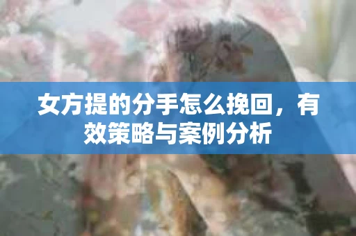 女方提的分手怎么挽回,有效策略与案例分析 女方提的分手怎么挽回,有效策略与案例分析
