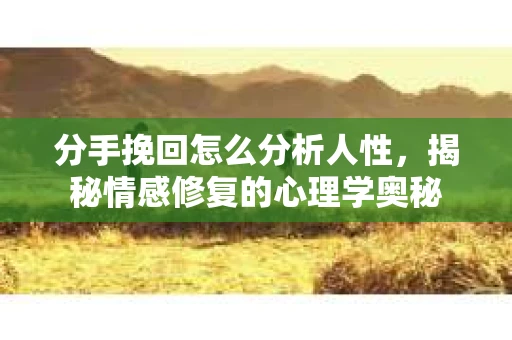 分手挽回怎么分析人性，揭秘情感修复的心理学奥秘