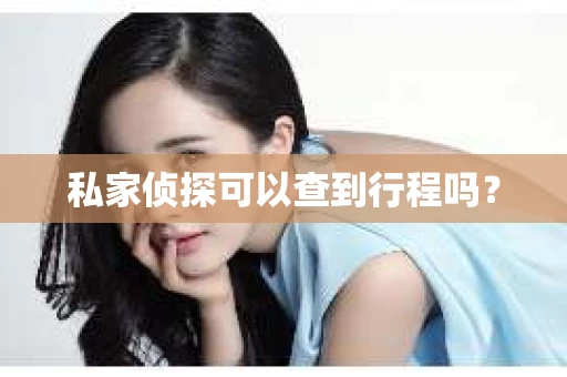 私家侦探可以查到行程吗？