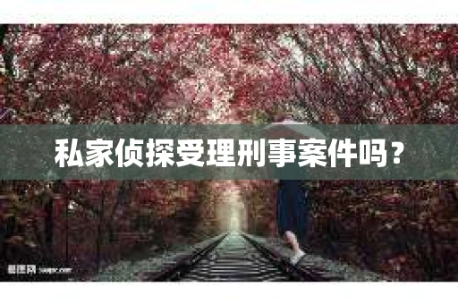 私家侦探受理刑事案件吗？
