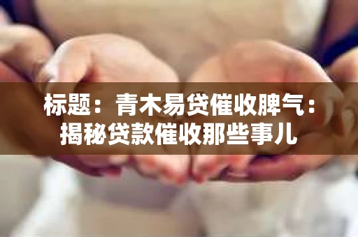 标题：青木易贷催收脾气：揭秘贷款催收那些事儿